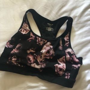 Torrid rose print sports bra!Matching pants as to